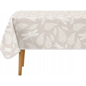 ubrus Elegantní ubrus odolný proti skvrnám z polyesteru, vzor vážky a kapradiny, 140x180 cm