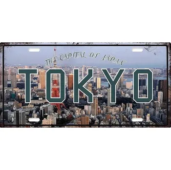 Plechová cedule Ceduľa značka Tokyo 30x15cm