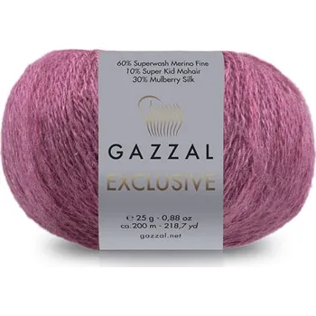Příze Příze Exclusive Gazzal barva 9940 tmavě růžová