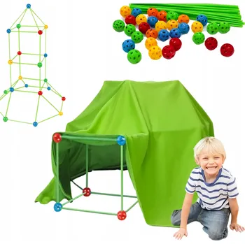 ostatní stavebnice Stavebnice pro stavění základny XXL sada pevností pro děti stan 120 dílků