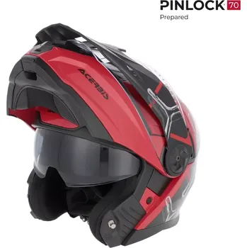 Helma na motorku Acerbis RIDER GRAPHIC přilba adventure červená/černá