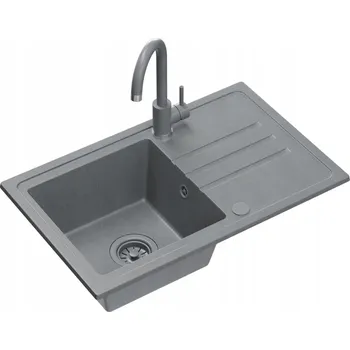 Granitový dřez Jednokomorový dřez Quadron VBChomeB111szinKsz ocel šedý