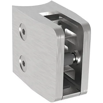 Zábradlí Držák skla pro kulatou trubku 42,4mm, hranatý 52x52x32, nerez broušený V2A