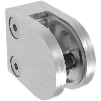 Zábradlí Držák skla pro hranatou trubku, kulatý 63x45x30, nerez broušený V2A