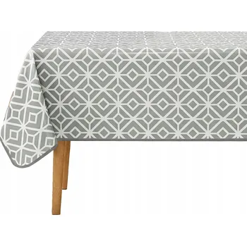 ubrus Dekorativní Elegantní Ubrus na Stůl Odolný Proti Skvrnám z Polyesteru Šedé Karo