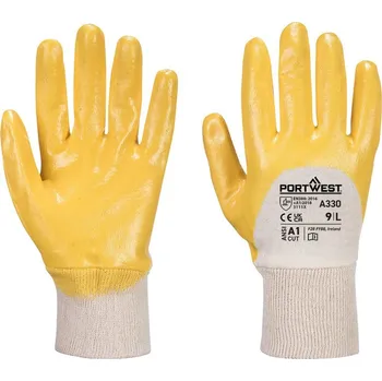 Pracovní rukavice Nitrilové rukavice s 3/4 povlakem, EN 388 vel. L Žlutá R