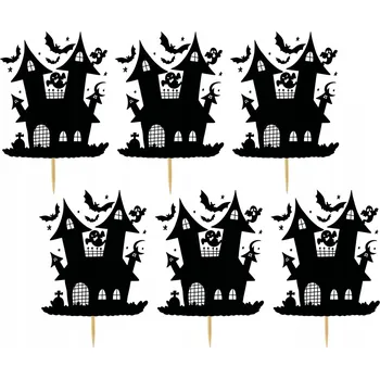 Obraz TOPPER NA DORT A MUFFINY HALLOWEEN DUCHOVÉ DÝNĚ KOČKA SET TOPPERY 6 ks #30