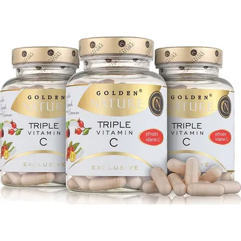 2+1 GN Exclusive Triple přírodní vitamin C 300 cps. + dárek Golden Nature Goji 80g zdarma
