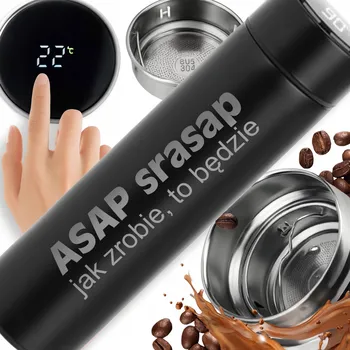 Termohrnek TERMOHRNEK S LED DISPLEJEM S GRAVÍROVÁNÍM ČERNÝ DÁREK V HORACH