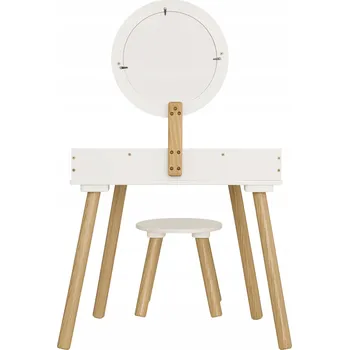 Toaletní stolek Atmosphera pro děti Dětský toaletní stolek MDF s borovými nohami 60,7 x 42 x 89,2 cm bílý