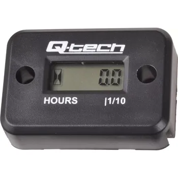 Q-TECH měřič motohodin, černý