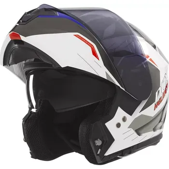 Helma na motorku NOX N968 Ultra, přilba, bílá,šedá