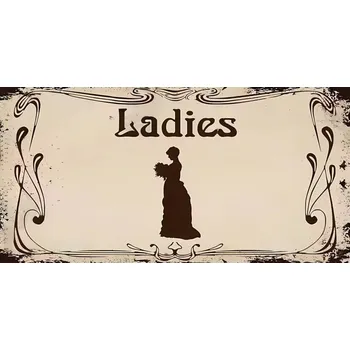 Plechová cedule Ceduľa značka Restrooms Ladies 30x15cm