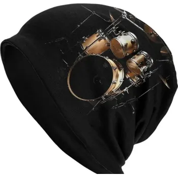 Pánská čepice s motivem bicí soupravy