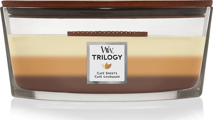 Woodwick Trilogy Café Sweets svíčka loď 453.6 g
