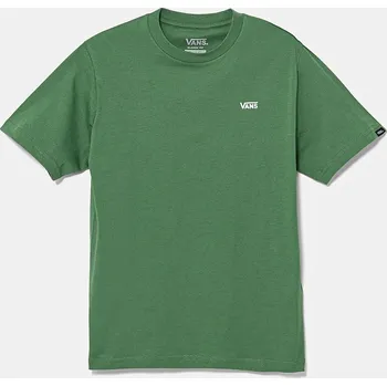 Chlapecké tričko Dětské bavlněné tričko Vans LEFT CHEST TEE zelená barva, s potiskem, VN0A4MQ3BR11 77X, vel. 129-139.5
