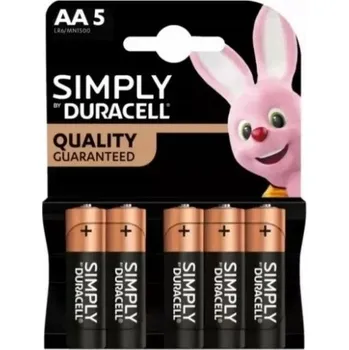 Článková baterie Alkalická baterie Duracell AA (R6) 5 ks