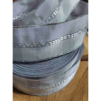 Stuha Stuha s drátem šíře 40 mm barva šedá světlá