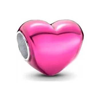 Přívěsek Přívěsek Pandora - Metalické růžové srdce 793337C03