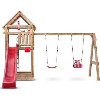 Hra na zahradu Tobi se skluzavkou, pískovištěm a dvojhoupačkou - Velká platforma