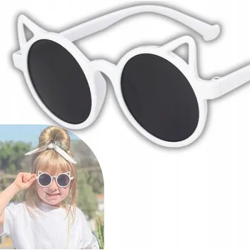 Dětské sluneční brýle Kočičí uši Kotě Zvířátka Bílé