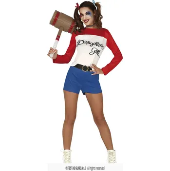 Karnevalový kostým Dámský kostým Šíleně nebezpečná dívka S