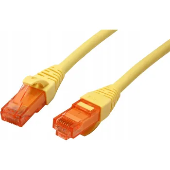 Síťový kabel ROLINE Síťový kabel patchcord LAN RJ45 kat.6 UTP, CL, LSOH, žlutý, 3 m