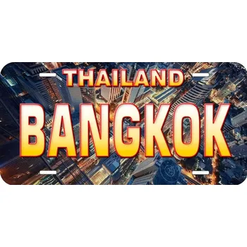 Plechová cedule Ceduľa značka Bangkok Thailand 30x15cm