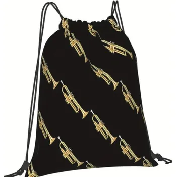 Vak na záda v černé barvě s potiskem trumpet