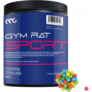 Anabolizér MUSCLE CLINIC GYM RAT SPORT 500g Citrulin AAKG NALT KREATIN Kofein