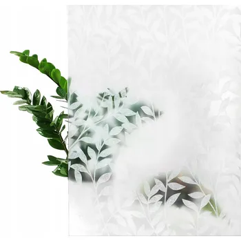 Tapeta Statická dýha Fólie Bílé listy Vitráž Bezlepková 67x150 cm DIY