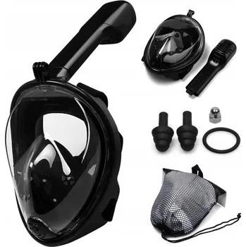 Potápěčská maska POTÁPĚČSKÉ BRÝLE NA POTÁPĚNÍ ŠNORCHLOVÁNÍ CELO OBLIČEJOVÁ SKLÁDACÍ PREMIUM