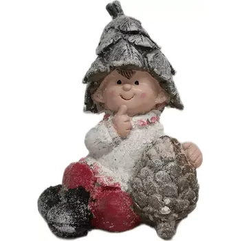 Vánoční dekorace Skřítek sedící 16 x 11 vánoční dekorace volně stojící skřítek