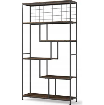 Knihovna Regál Costway 30 cm x 180 cm x 100 cm, odstíny hnědé