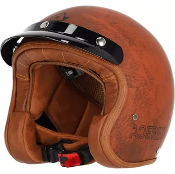 Helma na motorku Acerbis SKODELA RETRO 22-06 přilba hnědá