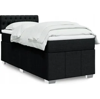 Postel Čalouněná jednolůžková postel VidaXL 80x200 cm černá