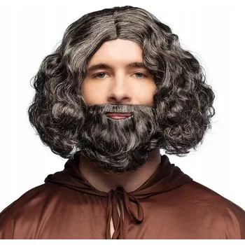 Karnevalová paruka Pánská paruka páter František s vousy