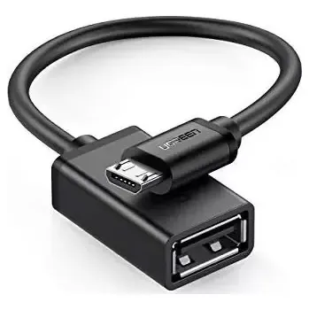 Kabel do PC UGREEN US133 Adaptér Micro USB (M) - USB-A (F) 0.15m černá (6957303813964)
