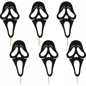 Obraz TOPPER NA DORT A MUFFINY HALLOWEEN DUCHOVÉ DÝNĚ KOČKA SADA TOPPERŮ 6ks #4