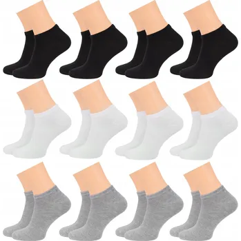 Pánské oblečení 12x BAVLNA KOTNÍKOVÉ PONOŽKY NA NOHY pánské nízké ponožky 40-43
