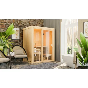 Sauna KARIBU HOLZTECHNIK Finská sauna KARIBU AVARI 1 (93001) LG4624 AKCE
