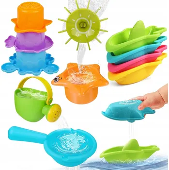 Hračky pro miminka 1+ Zvířátka do koupele Sada 10 Ks.