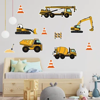 Samolepící dekorace Samolepka na zeď "Pracovní stroje"