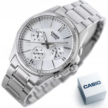 Hodinky Pánské Hodinky Casio ENTICER GENT Stříbrné Safír