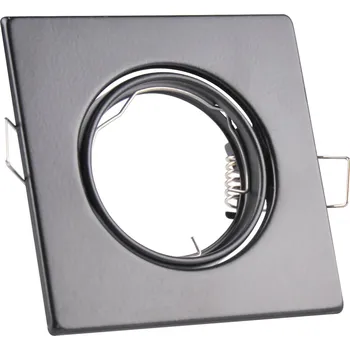 Bodové svítidlo Sanico podomítkové čtvercové nastavitelné svítidlo OPIN MR16 černé 9 cm 306319