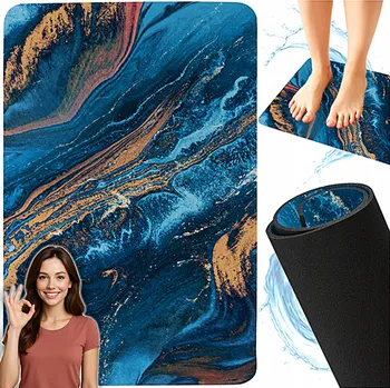 Koupelnová předložka KOUPELNOVÁ PŘEDLOŽKA PROTISKLUZOVÁ ROHOŽKA DO KOUPELNY WC RYCHLESCHNOUCÍ 60x40cm