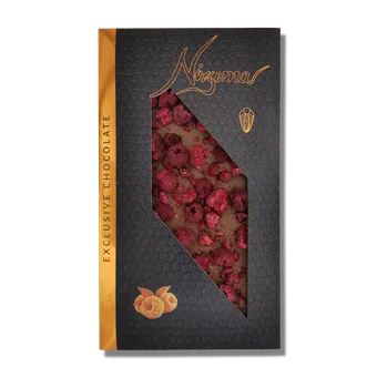 Čokoláda Nizuma -Mléčná čokoláda 33,6% s malinami 125g