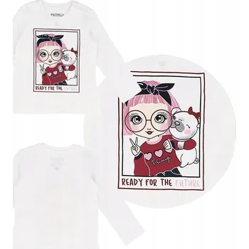 Primigi dětské tričko s dlouhým rukávem bavlna bílé, velikost 86