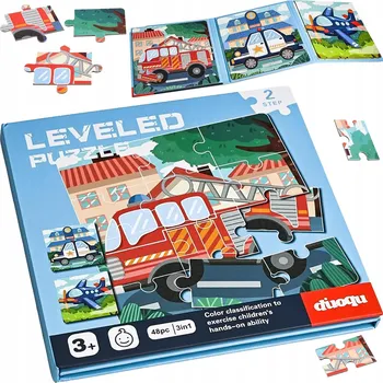 Puzzle Puzzle Magnetické vzdělávací knížka Policie Hasiči Letadlo vozidla