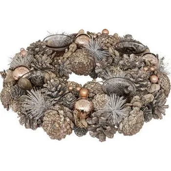 Věnec Atmosphera Adventní věnec z šišek 34 cm